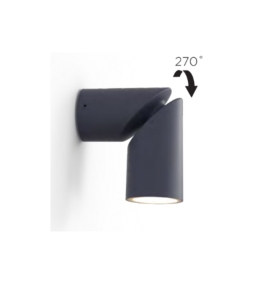 Aplique de pared led exterior Lutec Tubon para bombilla GU10 antracita