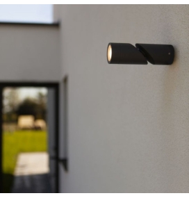 Aplique de pared led exterior Lutec Tubon para bombilla GU10 antracita