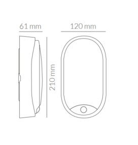 Aplique de pared exterior Rabat con sensor de movimiento 14W CCT IP65 blanco