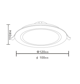 Aplique de techo redondo empotrable orientable blanco para bombillas GU10 y MR16 corte Ø100mm