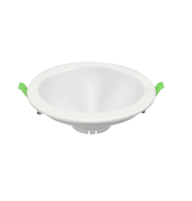 Aplique de techo redondo empotrable orientable blanco para bombillas GU10 y MR16 corte Ø100mm