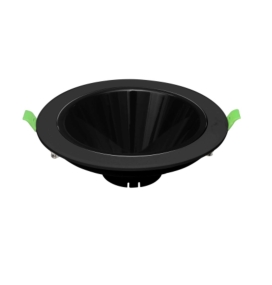 Aplique de techo redondo empotrable orientable negro para bombillas GU10 y MR16 corte Ø100mm