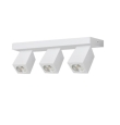 Aplique de techo o pared triple para bombilla GU10 cuadrado blanco