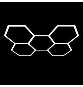 Lámpara de techo led para talleres y garajes 5 hexágonos 168W 6000K