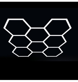 Plafón de techo o colgante led para talleres y garajes 8 hexágonos 252W 6000K