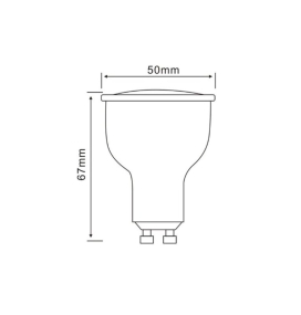 Bombilla GU10 led 12W 970Lm blanca difusor opal
