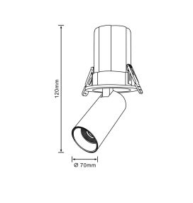 Foco downlight led empotrable giratorio 8W CCT blanco