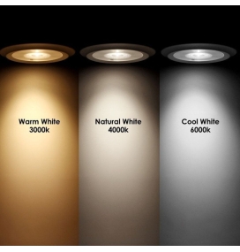 Foco downlight led empotrable giratorio 8W CCT negro