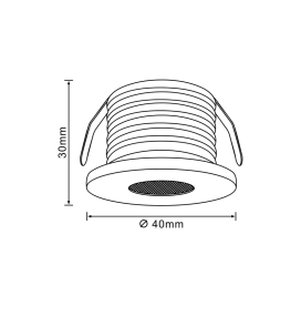 Foco downlight led empotrar redondo 3W CCT Ø40x30mm blanco