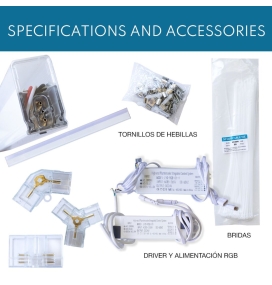 Lámpara de techo led hexagonal para talleres y garajes 200W RGB