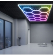 Lámpara de techo led hexagonal para talleres y garajes 200W RGB