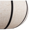 Lámpara colgante decorativa de lino Aisha beige y negra