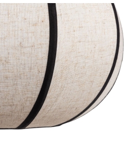 Lámpara colgante decorativa de lino Aisha beige y negra