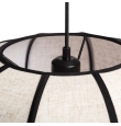 Lámpara colgante decorativa de lino Aisha beige y negra