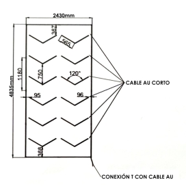 Lámpara de techo led hexagonal para talleres y garajes 380W 6000K