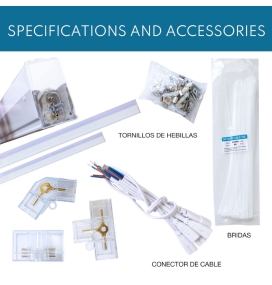 Lámpara de techo led hexagonal para talleres y garajes 380W 6000K