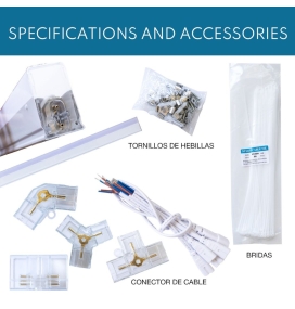 Lámpara de techo led hexagonal Rombo para talleres y garajes 510W 6000K