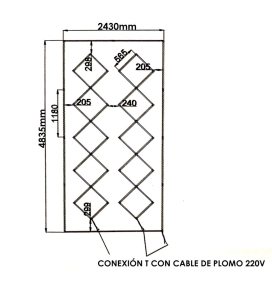 Lámpara de techo led hexagonal Rombo para talleres y garajes 510W 6000K
