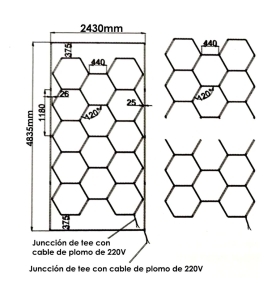 Lámpara de techo led hexagonal Panel Abeja para talleres y garajes 600W 6000K