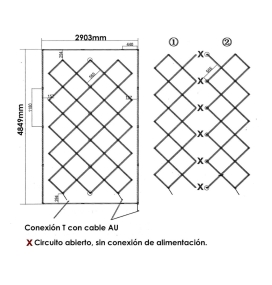 Lámpara de techo led hexagonal Rombo para talleres y garajes 680W 6000K