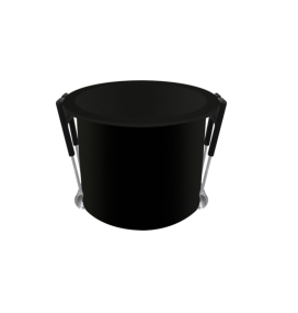 Aplique de techo redondo empotrable para bombillas GU10 Corte Ø60mm negro