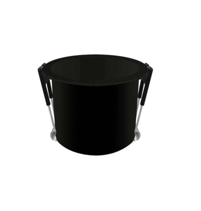 Aplique de techo redondo empotrable para bombillas GU10 Corte Ø60mm negro