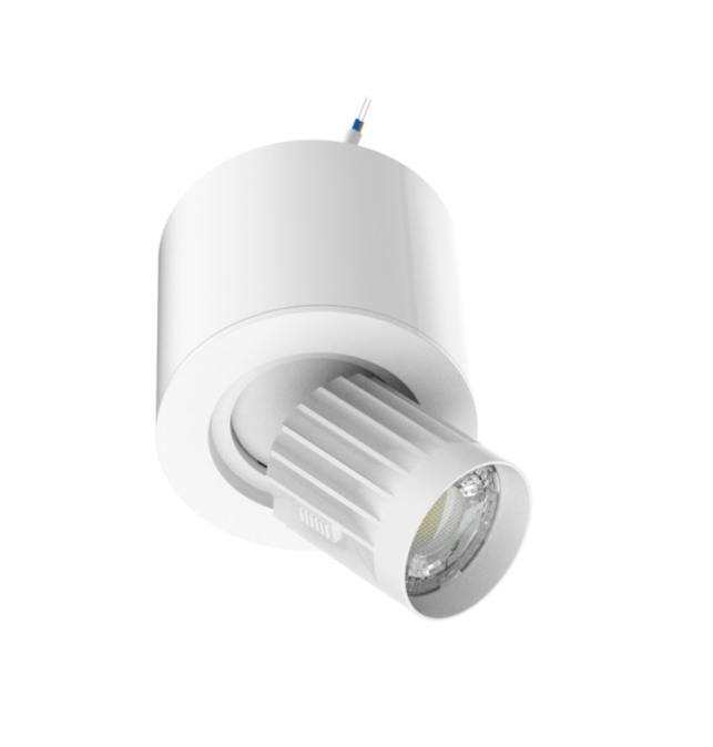 Foco led de superficie o empotrable extraible giratorio 7W CCT blanco