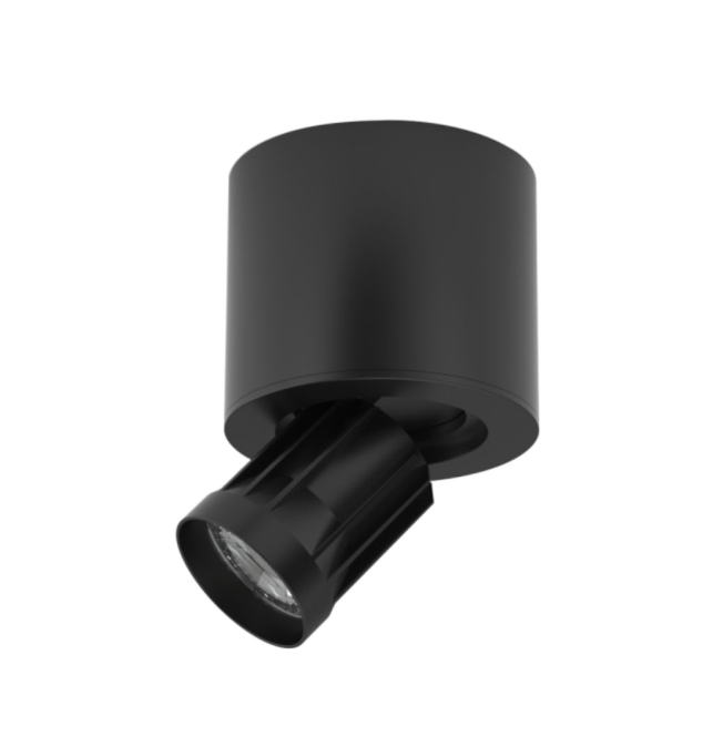Foco led de superficie o empotrable extraible giratorio 7W CCT negro