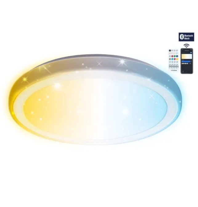 Plafón redondo led inteligente Bluetooth Mesh 36W CCT 3960lm blanco