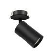 Foco empotrable orientable para bombillas GU10 negro
