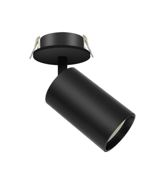 Foco empotrable orientable para bombillas GU10 negro