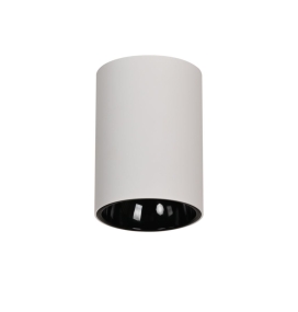 Plafón de techo led superficie para bombilla GU10 Ø73x100mm blanco y negro