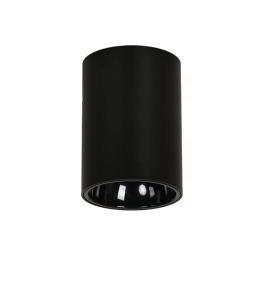 Plafón de techo led superficie para bombilla GU10 Ø73x100mm negro