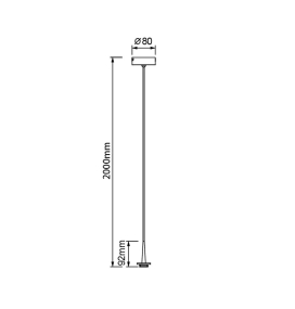 Lámpara de techo colgante Mantra Andrómeda 1 Luz 5W 3000K oro
