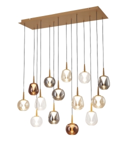 Tulipa ovalada bronce para lámparas Andrómeda de Mantra