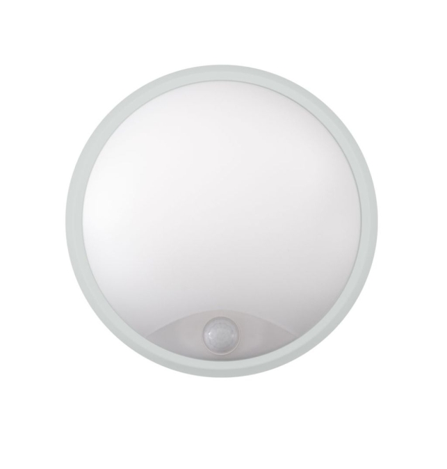 Aplique de pared exterior Acra con sensor de movimiento 14W CCT IP65 blanco