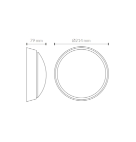 Aplique de pared exterior redondo Acra 14W CCT IP65 blanco