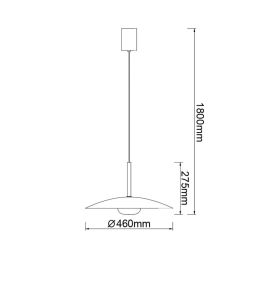 Lámpara colgante decorativa led Mantra Lidia 12W 3000K gris oscuro