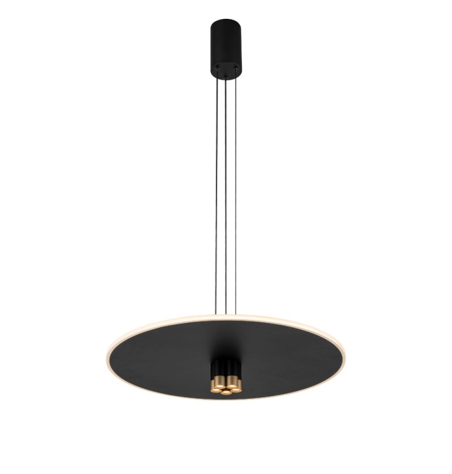 Lámpara colgante decorativa led Mantra Nómada 42W 3000K Ø580mm negra