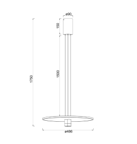Lámpara colgante decorativa led Mantra Nómada 33W 3000K Ø486mm negra