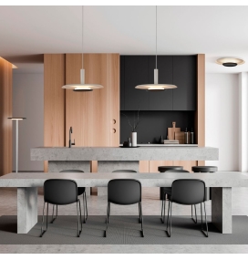 Lámpara colgante decorativa led Mantra Tina 24W 3000K blanca y negra Ø560mm