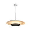 Lámpara colgante decorativa led Mantra Tina 18W 3000K blanca y negra Ø400mm