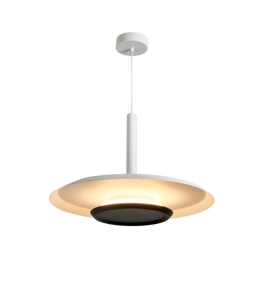 Lámpara colgante decorativa led Mantra Tina 18W 3000K blanca y negra Ø400mm