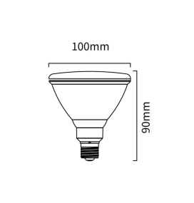 Bombilla Led PAR38 E27 10W 38º IP65 3200K, 4200K o 5000K blanca