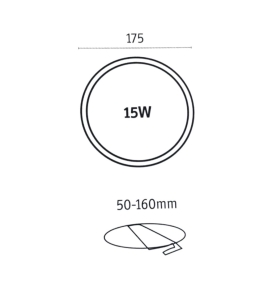 Downlight led redondo ajustable Jueric Trion 15W blanco