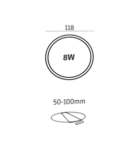 Downlight led redondo ajustable Jueric Trion Chip Osram 8W blanco