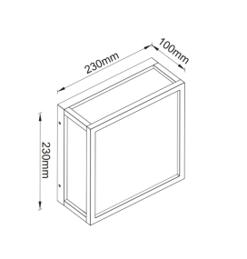 Plafón de techo exterior exterior Mantra Utah 1LxE27 IP65 gris oscuro