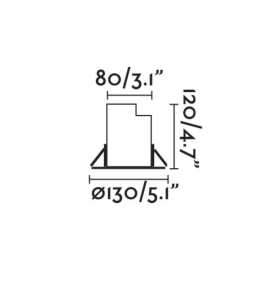 Aplique de suelo exterior led Faro Geiser 80 IP67 acero inoxidable