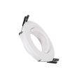 Aplique de techo redondo empotrable orientable blanco para bombillas GU10 y MR16 corte Ø70mm
