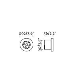 Aplique de suelo exterior led Faro Tras 4L 8W 3000K IP67 negro
